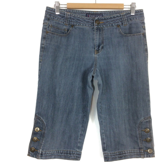 Baccini Pants - Baccini Bermuda MidRise Jean Denim Shorts